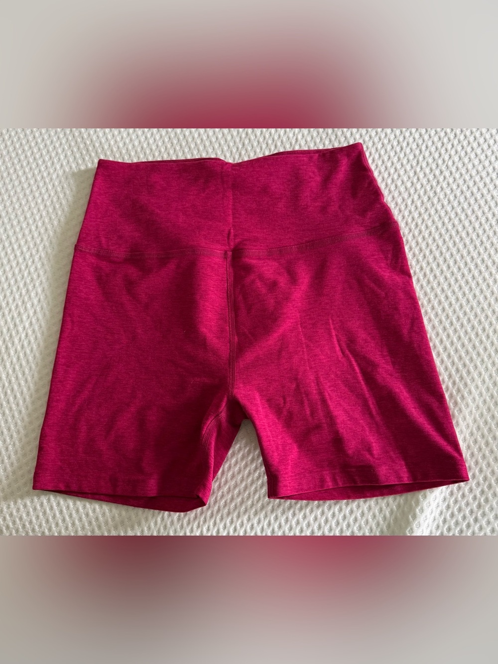 Beyond Yoga High-Waist Bike Shorts in Magenta